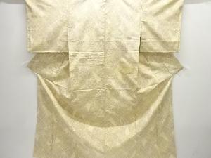 アンティーク　抽象模様織り出し十日町紬着物